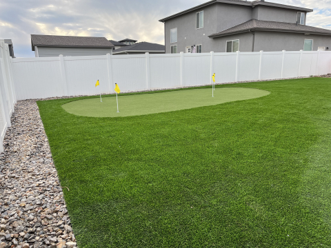 Putting green and turf